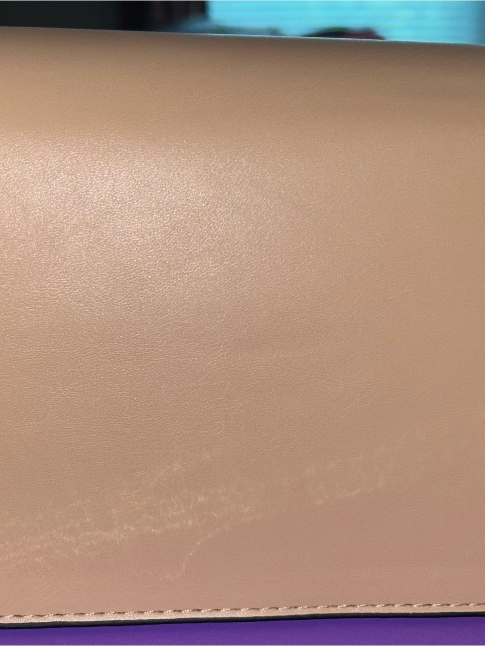 Inspired Coach Nude Leather Clasp Crossbody - Picture 6 of 6